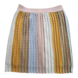 Anthropologie Eva Franco Vertical‎ Stripe Knit Mini Skirt Womens Shim Size Small